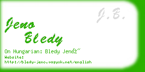 jeno bledy business card